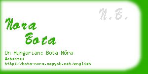 nora bota business card